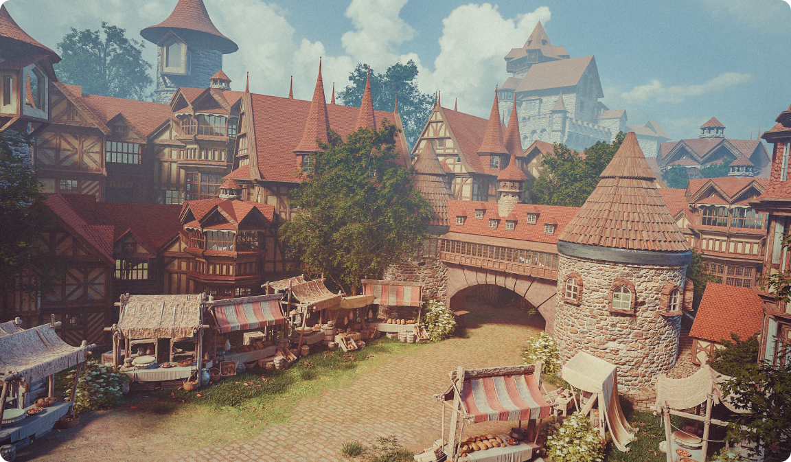 A medieval village